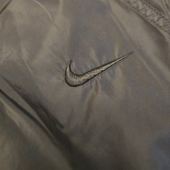 Vintage Nike Nylon Track Pants Joggers Black Mens Size Large Three Pockets - Picture 3 of 8